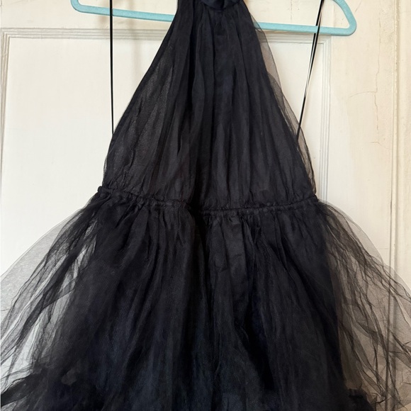 AKIRA Black Halter Ballerina Backless Tulle Dress - Picture 8 of 11